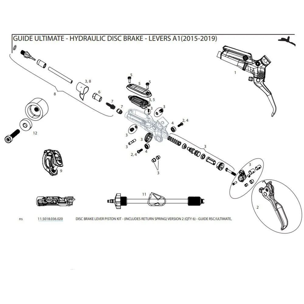 SRAM Guide Rsc/ult G2 Hebel 6 Einheiten, Black, One Size SRAM Guide Rsc/ult G2 Hebel 6 Einheiten, Black, One Size