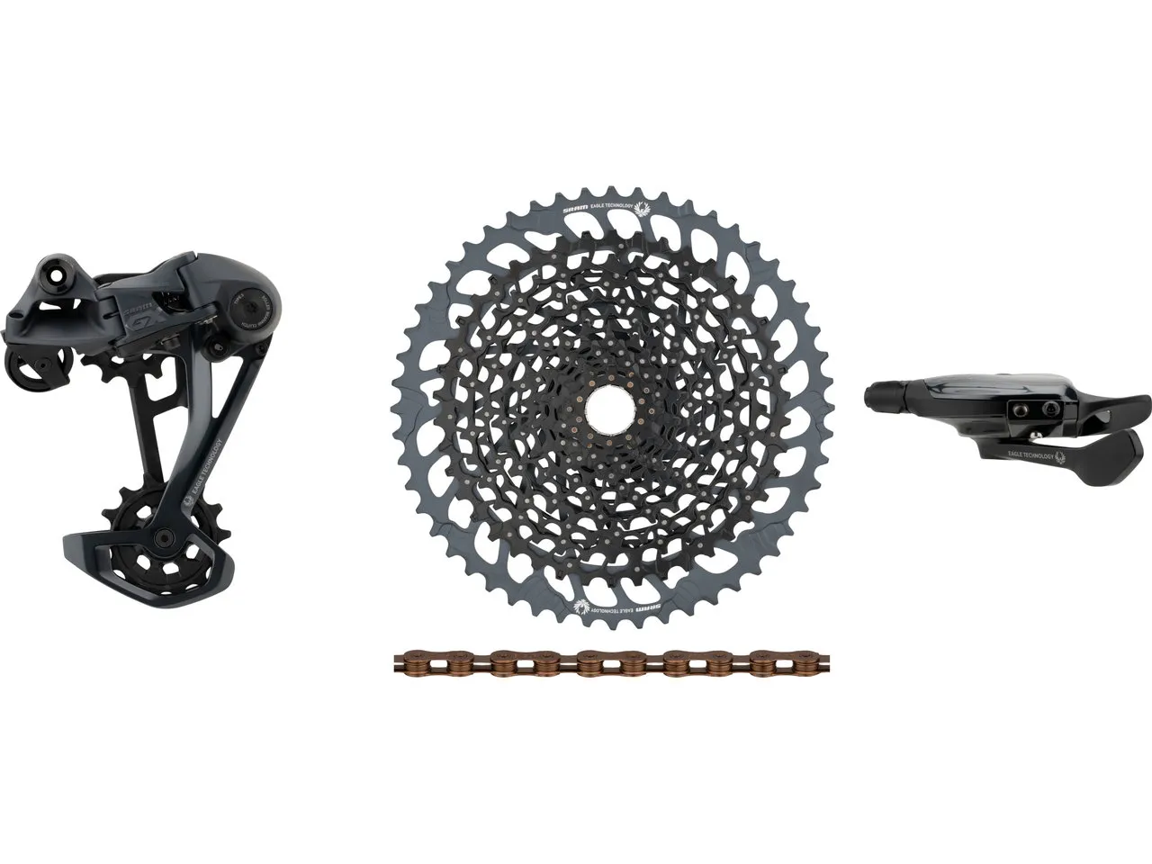 SRAM GX Eagle 1x12-fach Upgrade-Kit mit Kassette, Braun/schwarz, 10-52