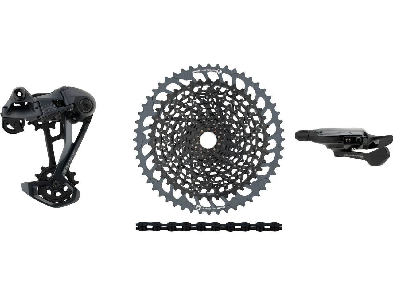 SRAM GX Eagle 1x12-fach Upgrade-Kit mit Kassette, Schwarz, 10-52 SRAM GX Eagle 1x12-fach Upgrade-Kit mit Kassette, Schwarz, 10-52