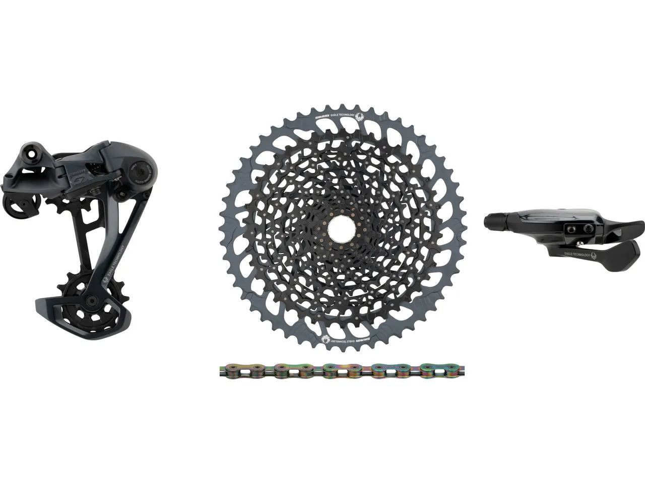 SRAM GX Eagle 1x12-fach Upgrade-Kit mit Kassette, Schwarz/bunt, 10-52