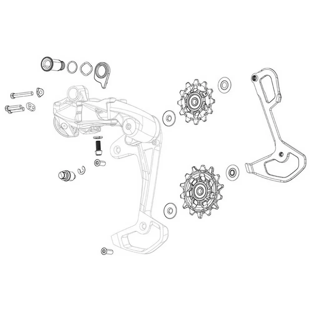 SRAM Gx Eagle Axs Fahrrad-schaltröllchensatz, Black, One Size SRAM Gx Eagle Axs Fahrrad-schaltröllchensatz, Black, One Size