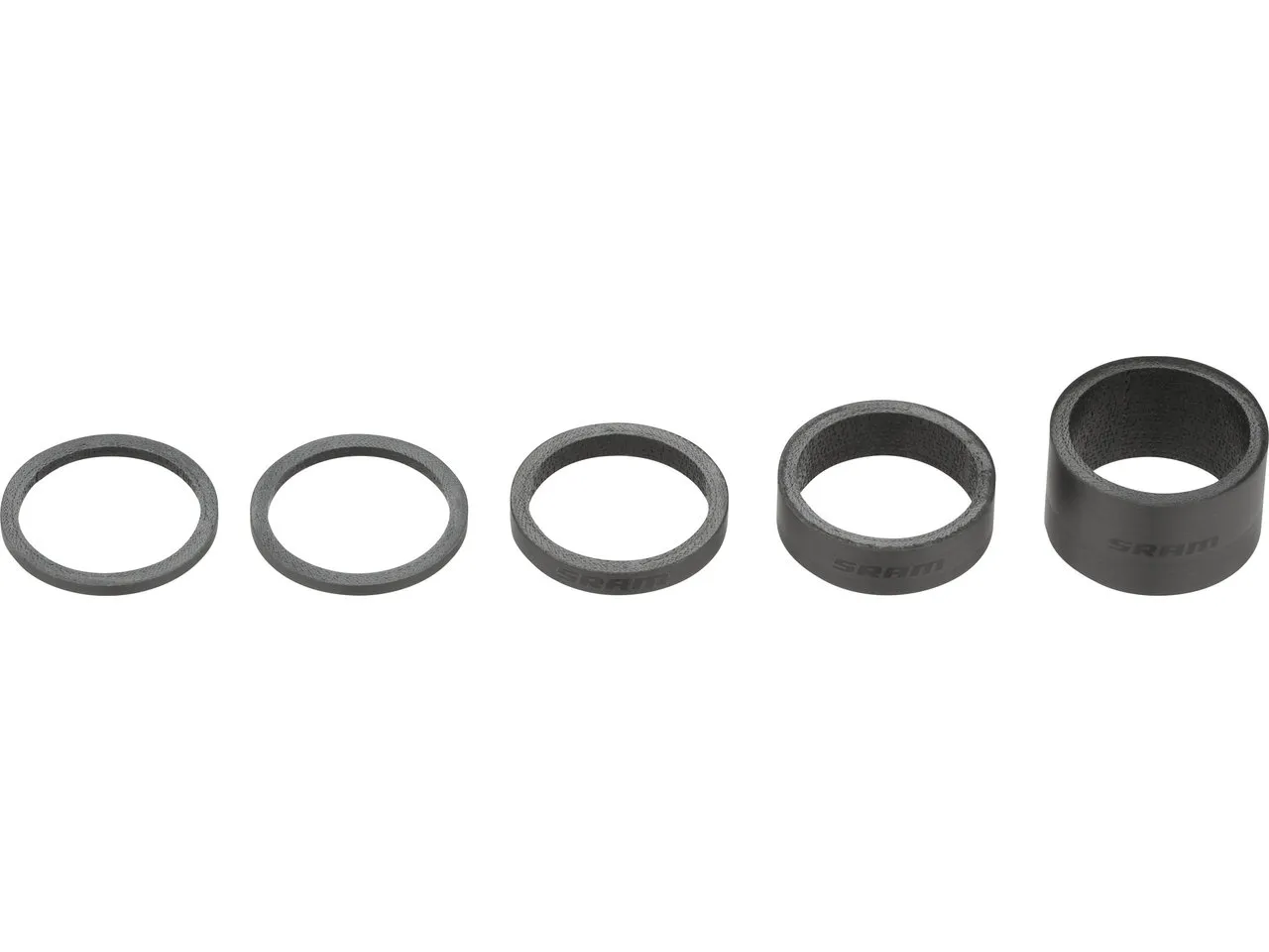 SRAM Headset Spacer-Set UD Carbon 5-teilig, Schwarz, one_size SRAM Headset Spacer-Set UD Carbon 5-teilig, Schwarz, one_size