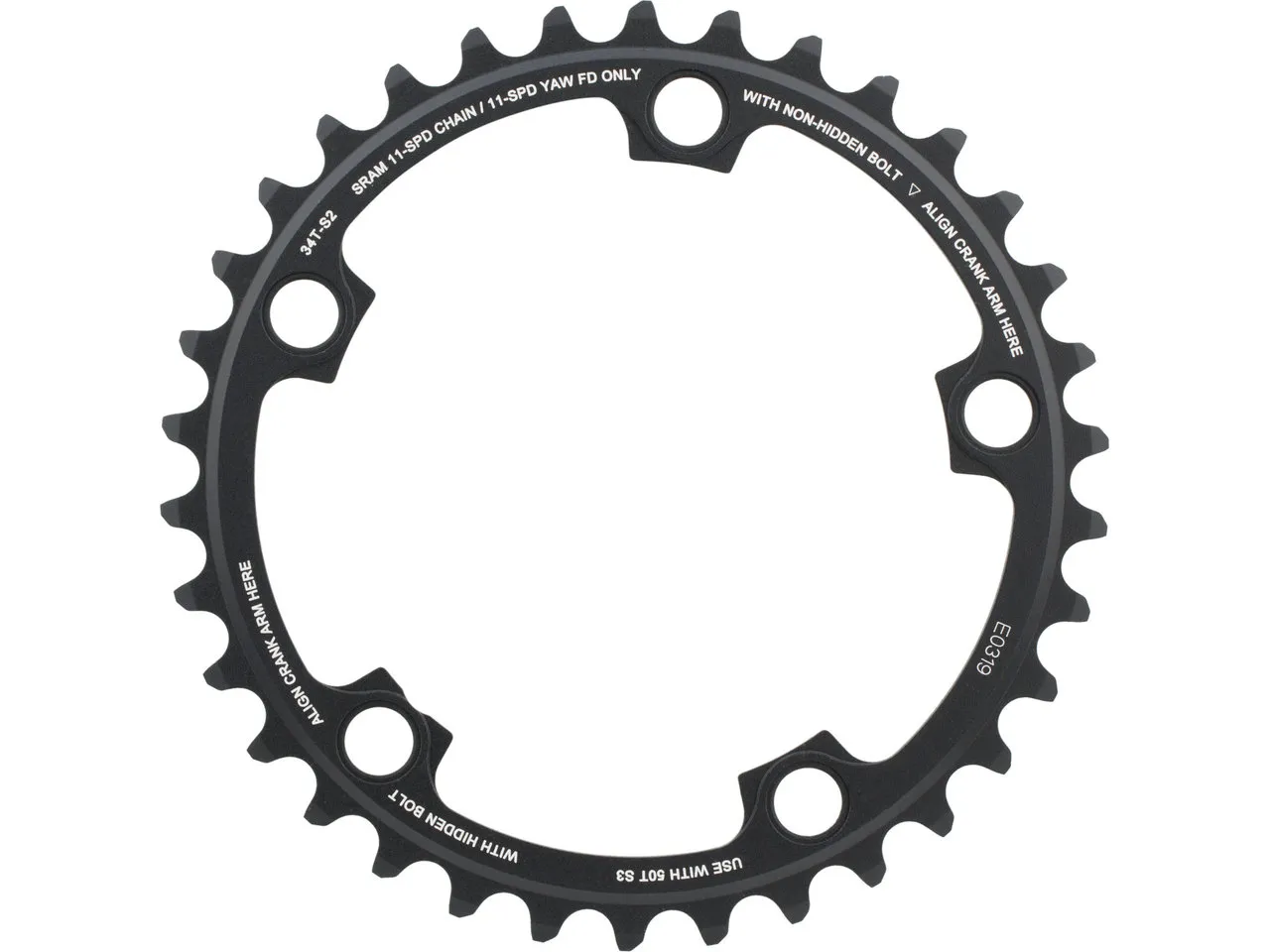 SRAM Kettenblatt Road X-Glide Yaw, 5-Arm, 110 mm Lochkreis SRAM Kettenblatt Road X-Glide Yaw, 5-Arm, 110 mm Lochkreis