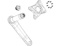 SRAM Kurbelarmschrauben Kit für Eagle 70 M18/30 mm Stahl SRAM Kurbelarmschrauben Kit für Eagle 70 M18/30 mm Stahl
