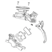 SRAM Level Bronze Stealth 2p Scheibenbremssattel SRAM Level Bronze Stealth 2p Scheibenbremssattel