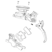 SRAM Level Silver Stealth Bremshebel SRAM Level Silver Stealth Bremshebel