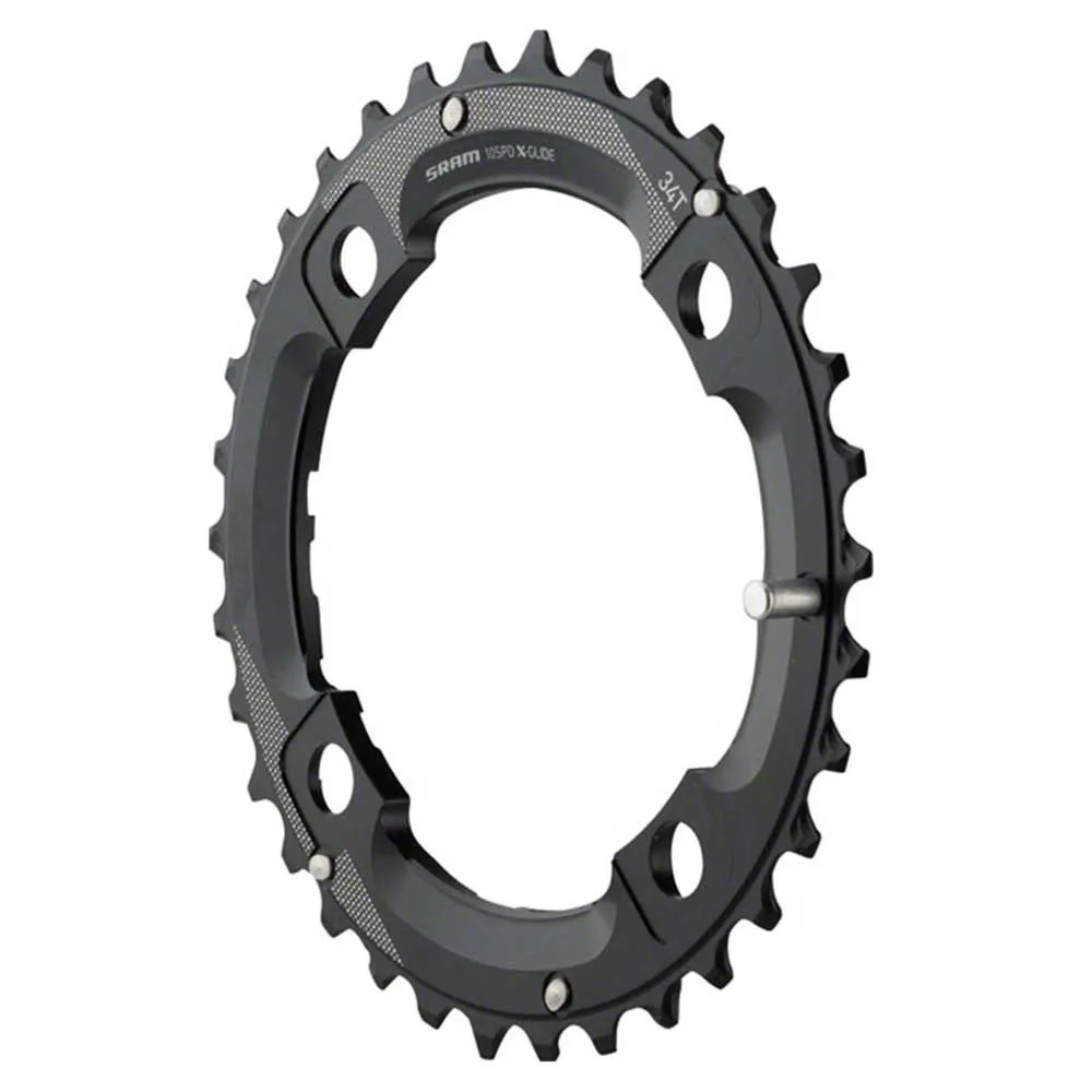 SRAM Mtb 104 Al5 Long Pin Kettenblatt, Blast black, 34t SRAM Mtb 104 Al5 Long Pin Kettenblatt, Blast black, 34t