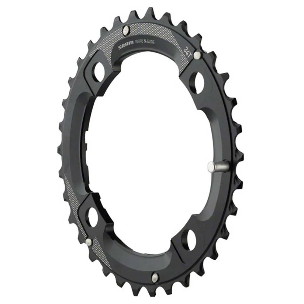 SRAM Mtb 104 Al5 Medium Pin Kettenblatt, Blast black, 34t SRAM Mtb 104 Al5 Medium Pin Kettenblatt, Blast black, 34t