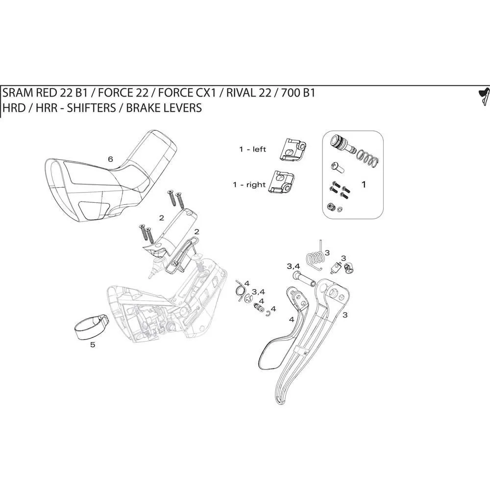 SRAM Red 22 Left Fahrrad Hebel, Black, One Size SRAM Red 22 Left Fahrrad Hebel, Black, One Size