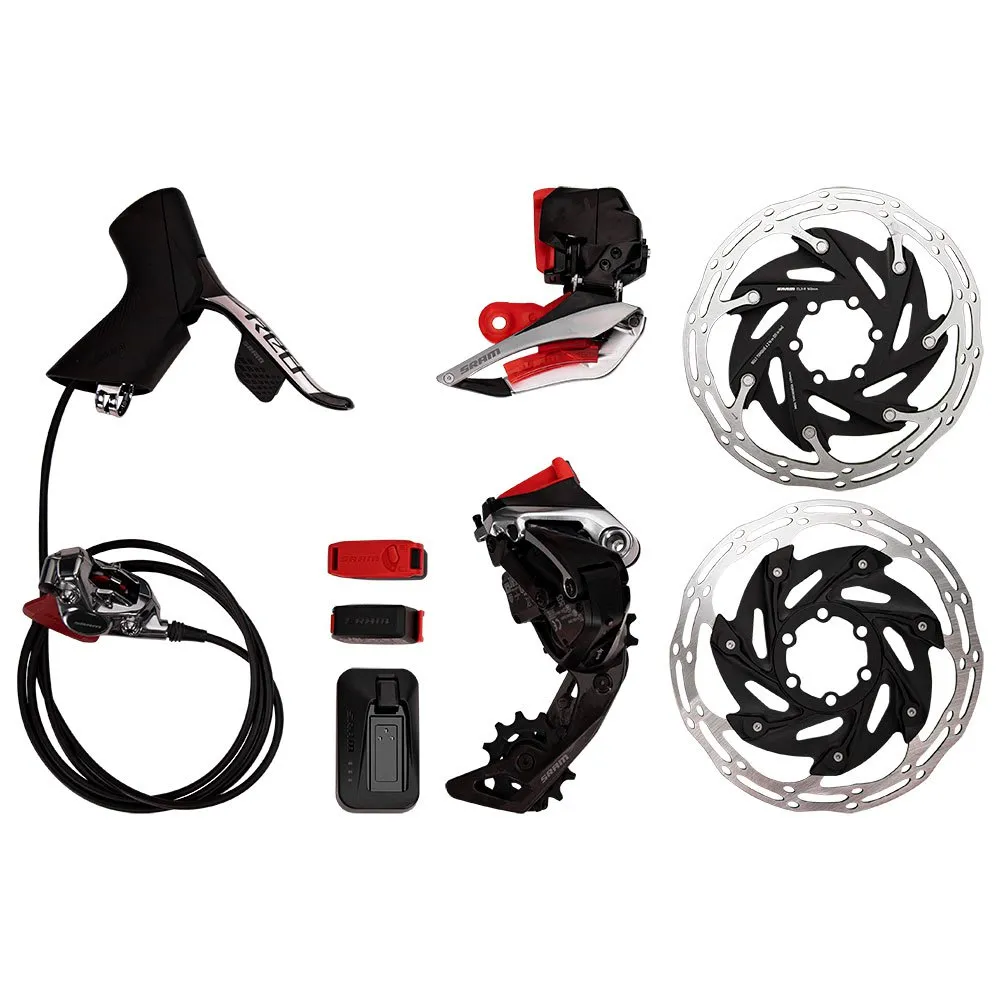 SRAM Red E-tap Axs 2x Hrd Fm Fahrradkomponentengruppe, Black, One Size