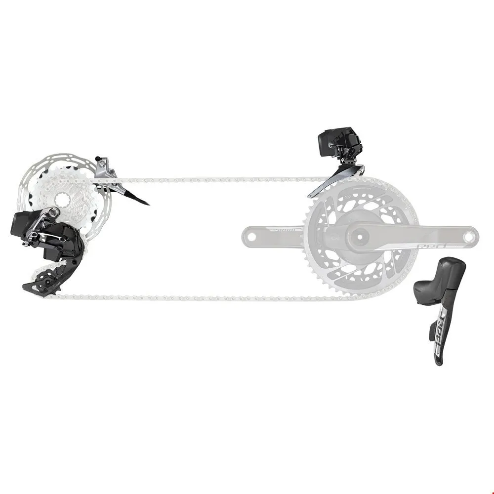 SRAM Red E-tap Axs 2x Hrd Fm Fahrradkomponentengruppe, Black, One Size