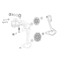 SRAM Red E1 Axs Ceramic Stützradsystem SRAM Red E1 Axs Ceramic Stützradsystem