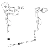 SRAM Red E1 Axs Disc Rechter Bremshebel Mit Schalthebel SRAM Red E1 Axs Disc Rechter Bremshebel Mit Schalthebel