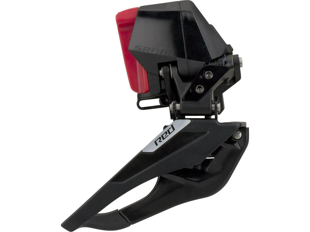 SRAM Red E1 AXS Umwerfer 2-fach, Black, Anlöt SRAM Red E1 AXS Umwerfer 2-fach, Black, Anlöt