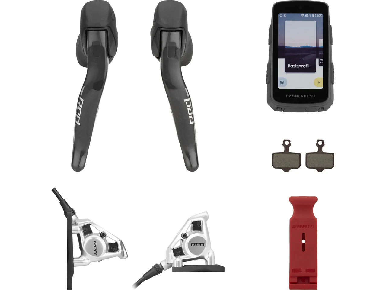 SRAM Red E1 AXS Upgrade Kit mit Hammerhead Karoo GPS-Fahrradcomputer, Black, One Size SRAM Red E1 AXS Upgrade Kit mit Hammerhead Karoo GPS-Fahrradcomputer, Black, One Size