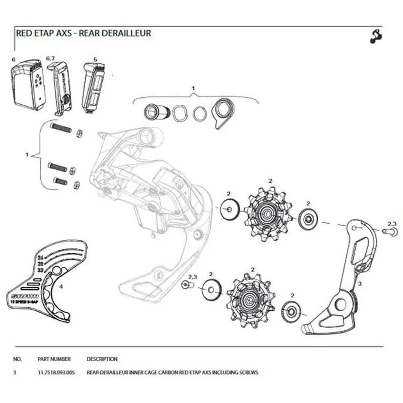 SRAM Red Etap Axs 11.7518.093.005 Schraube, Silver, One Size SRAM Red Etap Axs 11.7518.093.005 Schraube, Silver, One Size