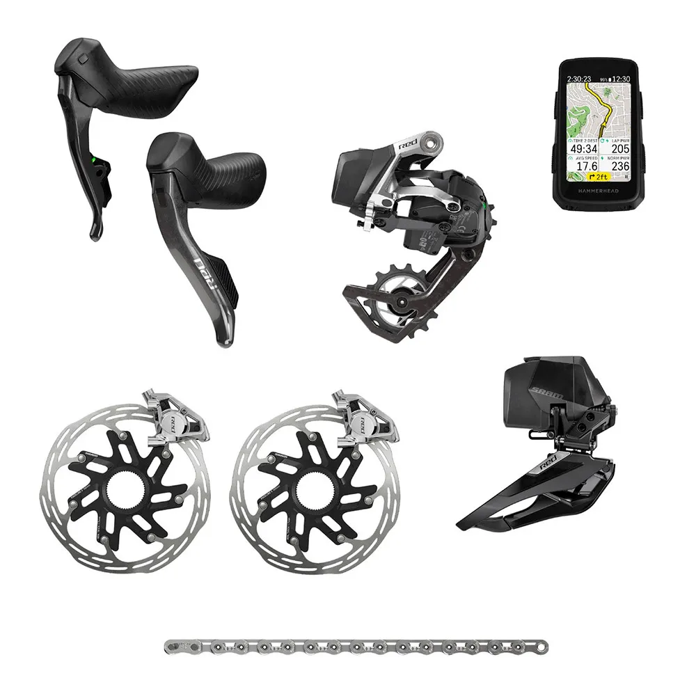 SRAM Red Etap Axs E1 2x Hrd Fahrradkomponentengruppe Refurbished SRAM Red Etap Axs E1 2x Hrd Fahrradkomponentengruppe Refurbished