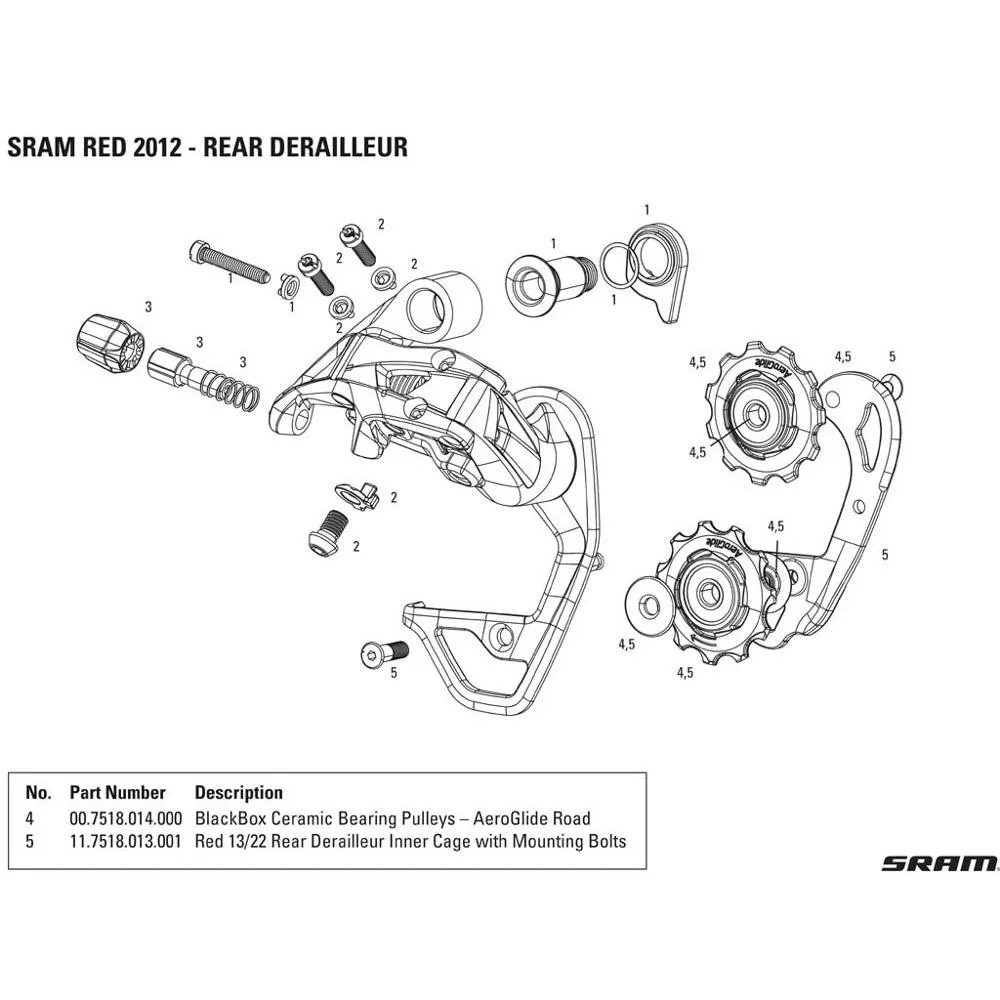 SRAM Red/red22 Innenkäfigplatte, One size SRAM Red/red22 Innenkäfigplatte, One size