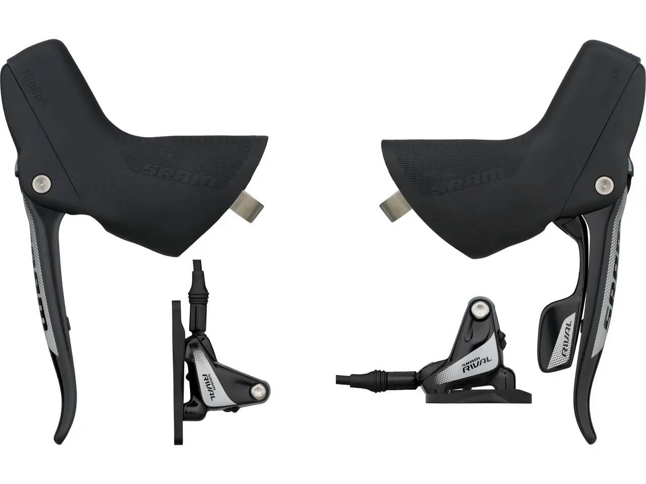 SRAM Rival 1 FM v+h Set Scheibenbremse hydr.DoubleTap® Schalt-/Bremsgriff, Schwarz, Satz (VR + HR) SRAM Rival 1 FM v+h Set Scheibenbremse hydr.DoubleTap® Schalt-/Bremsgriff, Schwarz, Satz (VR + HR)