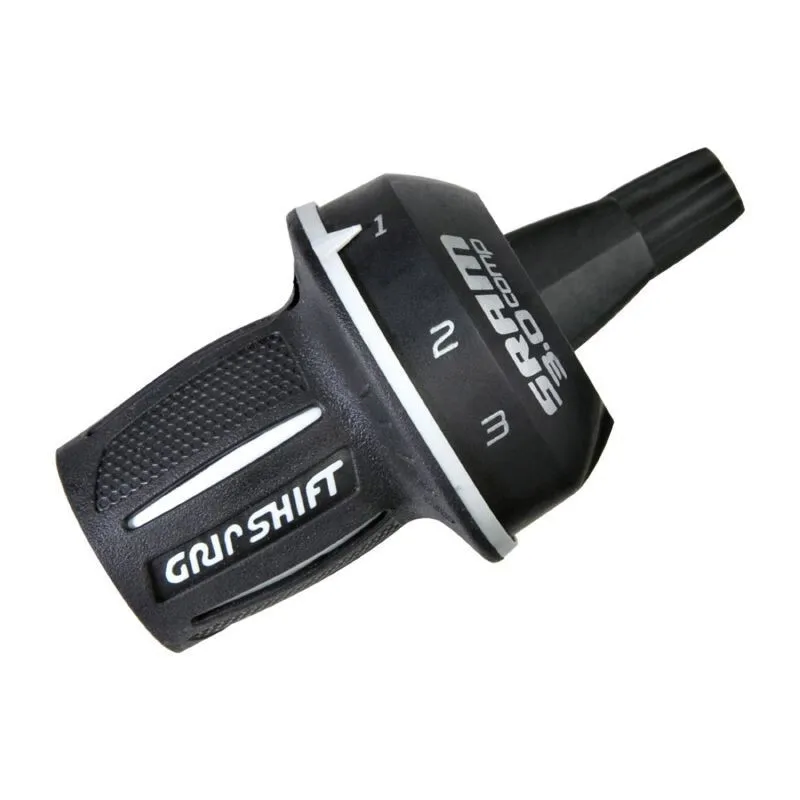 SRAM Schalthebel Fahrrad MTB links Drehgriff Gripshift 3.0 3 V Unisex, schwarz, 3 Geschwindigkeiten