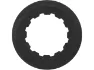 SRAM Verschlussring Stahl für PG-1050 / PG-950, Schwarz, one_size