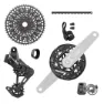 SRAM X0 T-type Eagle E-mtb 104bcd Transmission Axs Fahrradkomponentengruppe, Black, 10-52t