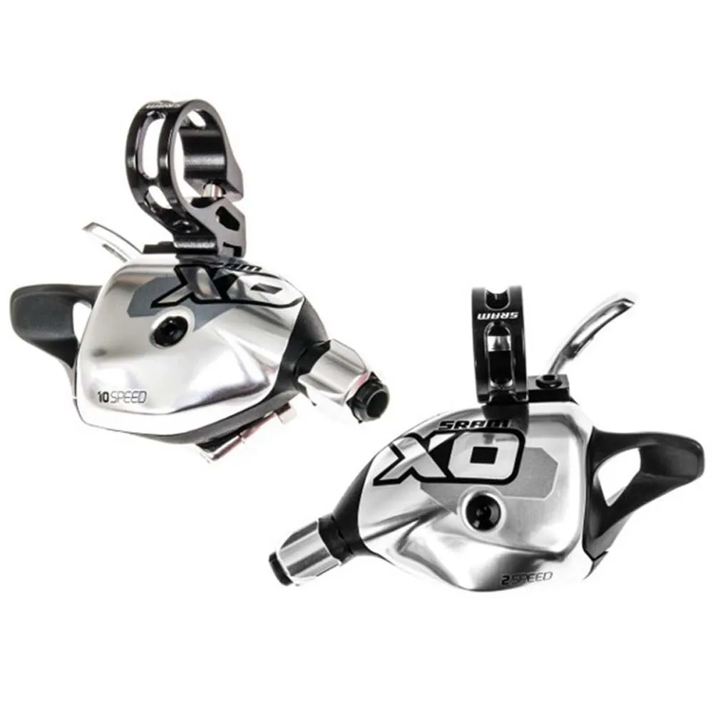 SRAM X0 Trigger Schalthebel-set, Silver / black, 2 x 10s SRAM X0 Trigger Schalthebel-set, Silver / black, 2 x 10s