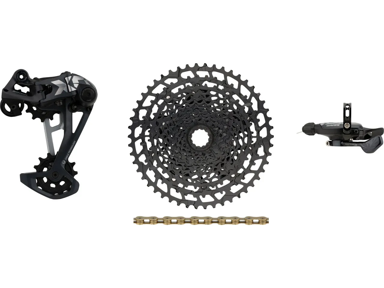 SRAM X01 Eagle 1x12-fach E-Bike Upgrade-Kit mit Kassette für Shimano, Schwarz, 11-50 SRAM X01 Eagle 1x12-fach E-Bike Upgrade-Kit mit Kassette für Shimano, Schwarz, 11-50