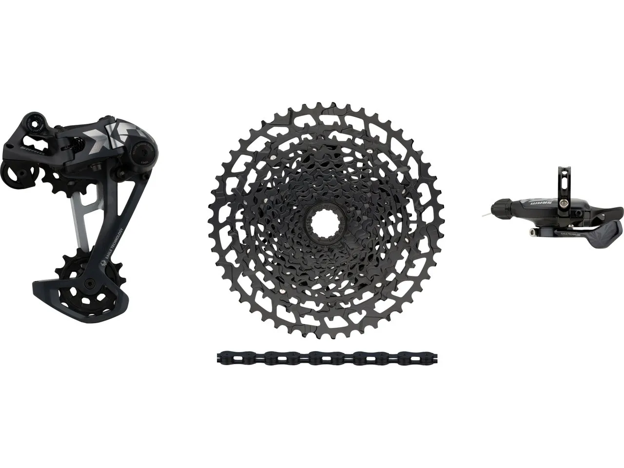 SRAM X01 Eagle 1x12-fach E-Bike Upgrade-Kit mit Kassette für Shimano, Schwarz, 11-50 SRAM X01 Eagle 1x12-fach E-Bike Upgrade-Kit mit Kassette für Shimano, Schwarz, 11-50