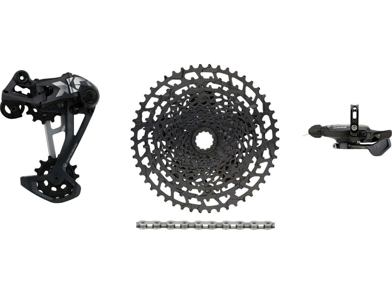 SRAM X01 Eagle 1x12-fach E-Bike Upgrade-Kit mit Kassette für Shimano, Schwarz, 11-50 SRAM X01 Eagle 1x12-fach E-Bike Upgrade-Kit mit Kassette für Shimano, Schwarz, 11-50