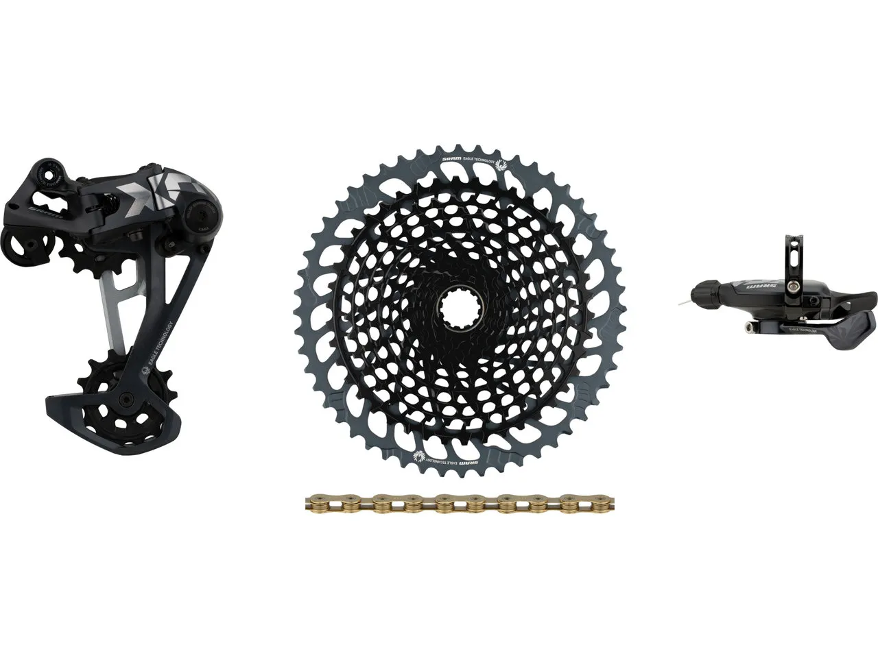 SRAM X01 Eagle 1x12-fach E-Bike Upgrade-Kit mit Kassette, Schwarz, 10-52 SRAM X01 Eagle 1x12-fach E-Bike Upgrade-Kit mit Kassette, Schwarz, 10-52