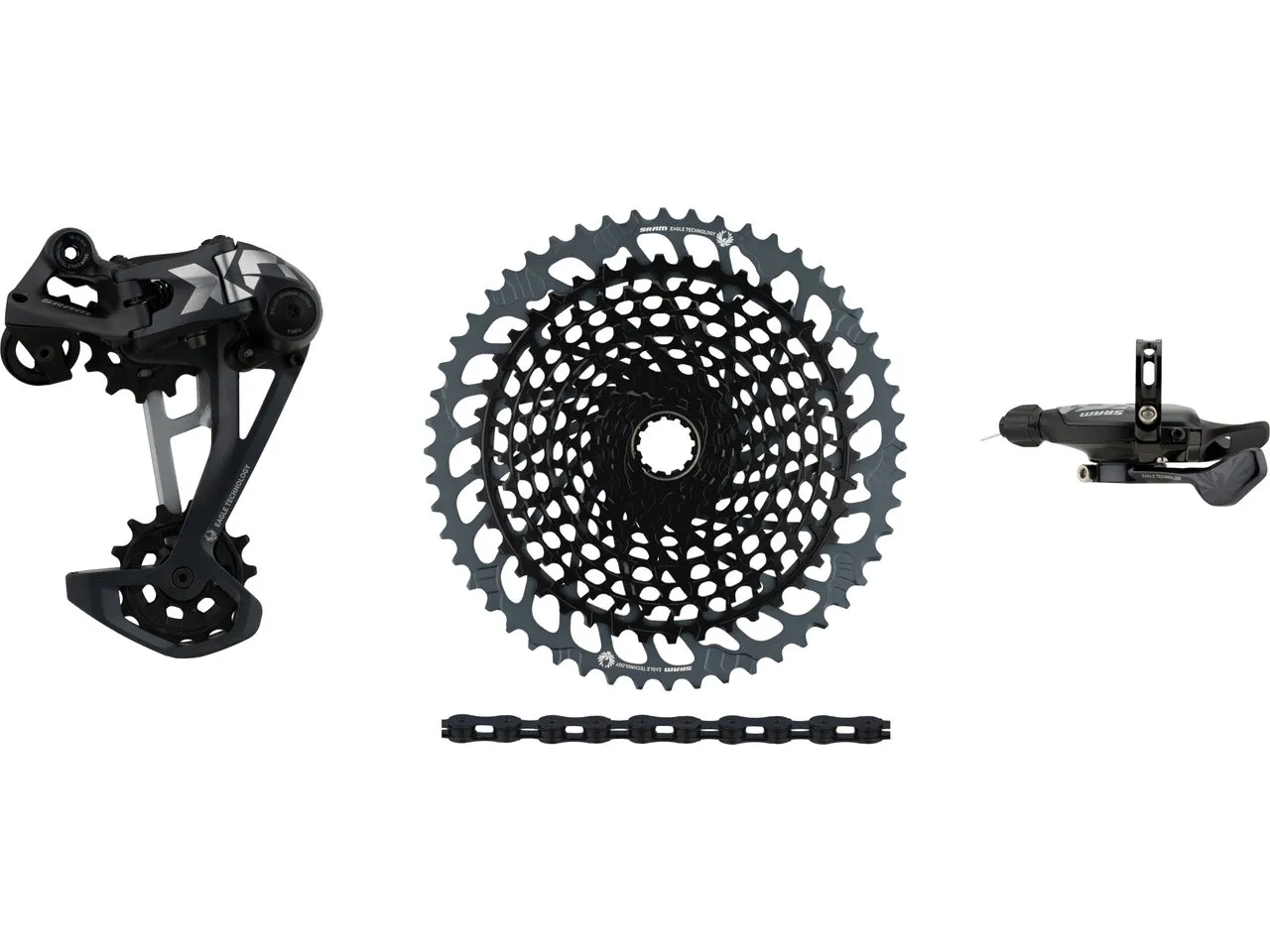 SRAM X01 Eagle 1x12-fach E-Bike Upgrade-Kit mit Kassette, Schwarz, 10-52 SRAM X01 Eagle 1x12-fach E-Bike Upgrade-Kit mit Kassette, Schwarz, 10-52