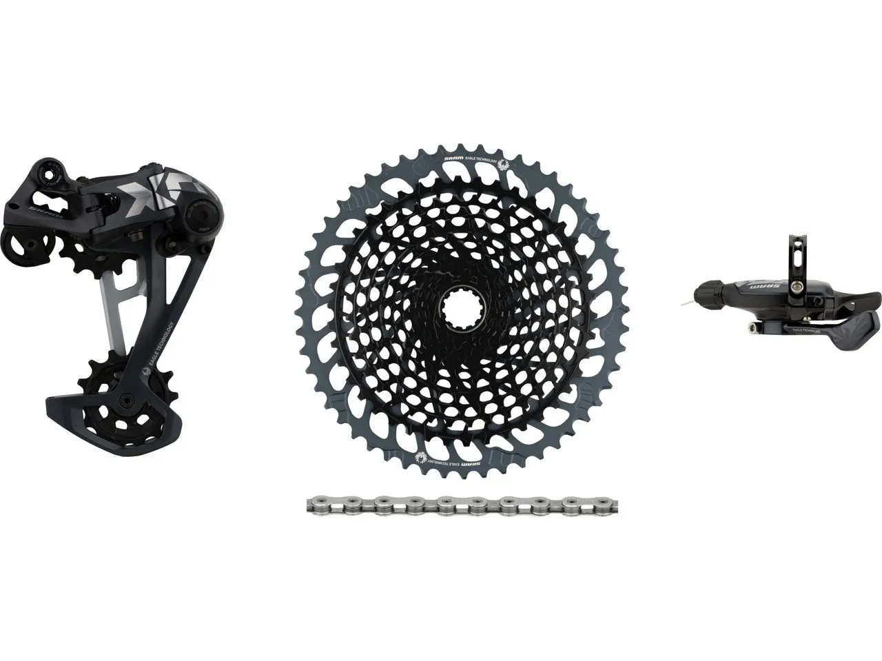 SRAM X01 Eagle 1x12-fach E-Bike Upgrade-Kit mit Kassette, Schwarz, 10-52 SRAM X01 Eagle 1x12-fach E-Bike Upgrade-Kit mit Kassette, Schwarz, 10-52