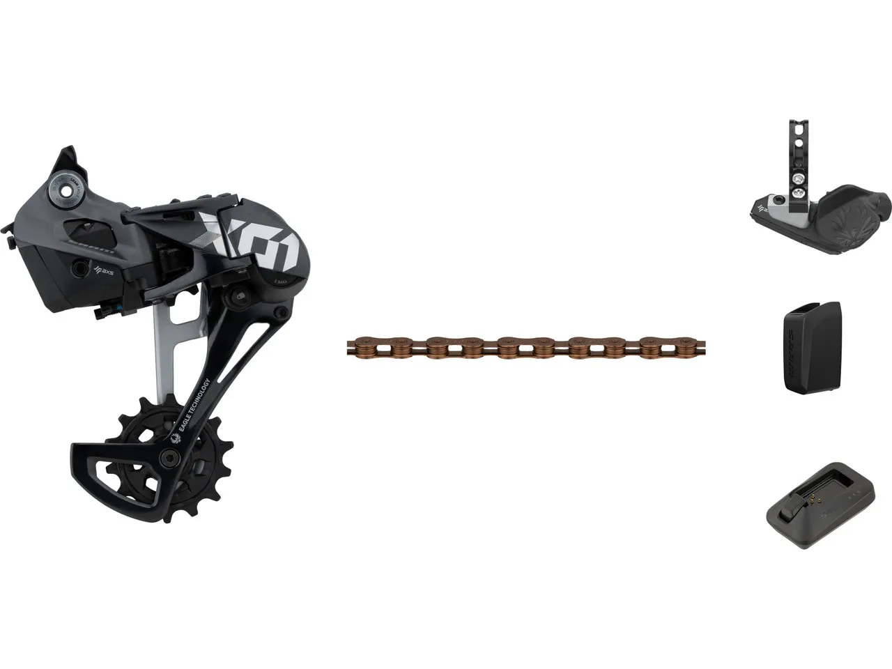 SRAM X01 Eagle AXS 1x12-fach Upgrade-Kit, Grau, 12 fach SRAM X01 Eagle AXS 1x12-fach Upgrade-Kit, Grau, 12 fach