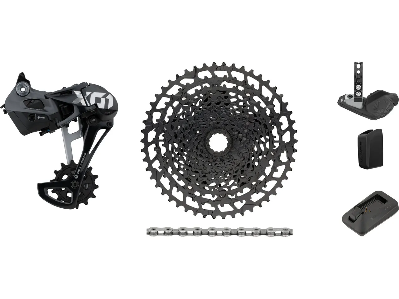 SRAM X01 Eagle AXS 1x12-fach Upgrade-Kit mit Kassette für Shimano, Schwarz, 11-50
