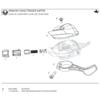 SRAM X01 Eagle B2 Lunar/red Shift Lever Trigger Cover Kit Abdeckkappe SRAM X01 Eagle B2 Lunar/red Shift Lever Trigger Cover Kit Abdeckkappe