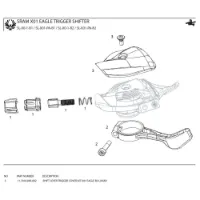 SRAM X01 Eagle B2 Lunar Shift Lever Trigger Cover Kit Abdeckkappe SRAM X01 Eagle B2 Lunar Shift Lever Trigger Cover Kit Abdeckkappe