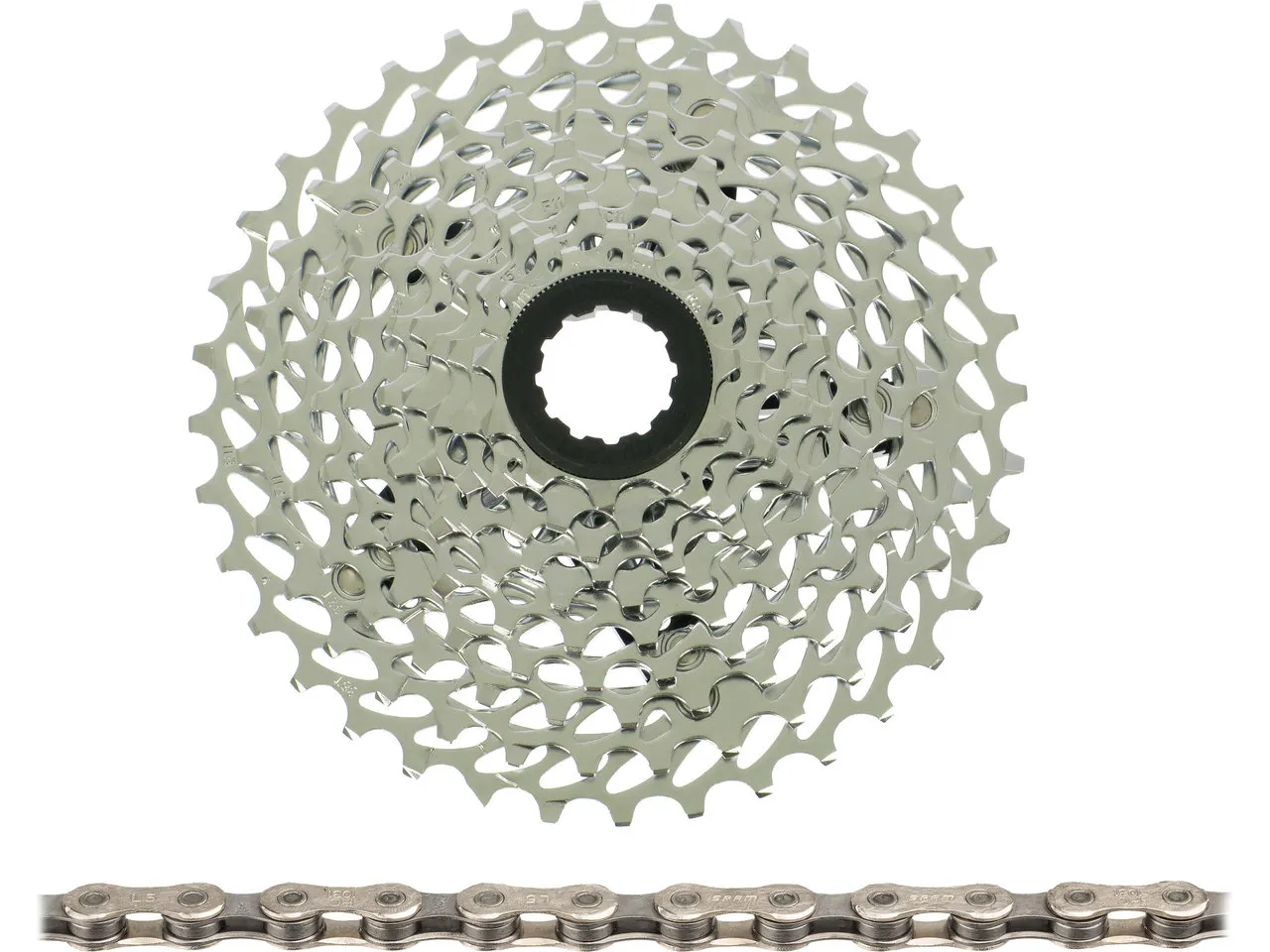 SRAM X5 PG-1030 Kassette + PC 1031 Kette 10-fach Verschleißset, 11-28 SRAM X5 PG-1030 Kassette + PC 1031 Kette 10-fach Verschleißset, 11-28