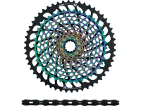 SRAM XX1 Eagle XG-1299 Kassette + PC XX1 Eagle Kette 12-fach Verschleißset SRAM XX1 Eagle XG-1299 Kassette + PC XX1 Eagle Kette 12-fach Verschleißset