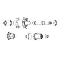 SRAM Zipp Cognition V2 Qr Hinterradnaben-endkappen SRAM Zipp Cognition V2 Qr Hinterradnaben-endkappen