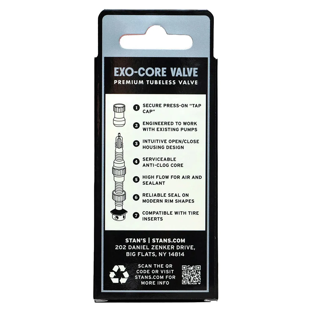 Stans Tube Exo Ventilkern, Black, One Size Stans Tube Exo Ventilkern, Black, One Size