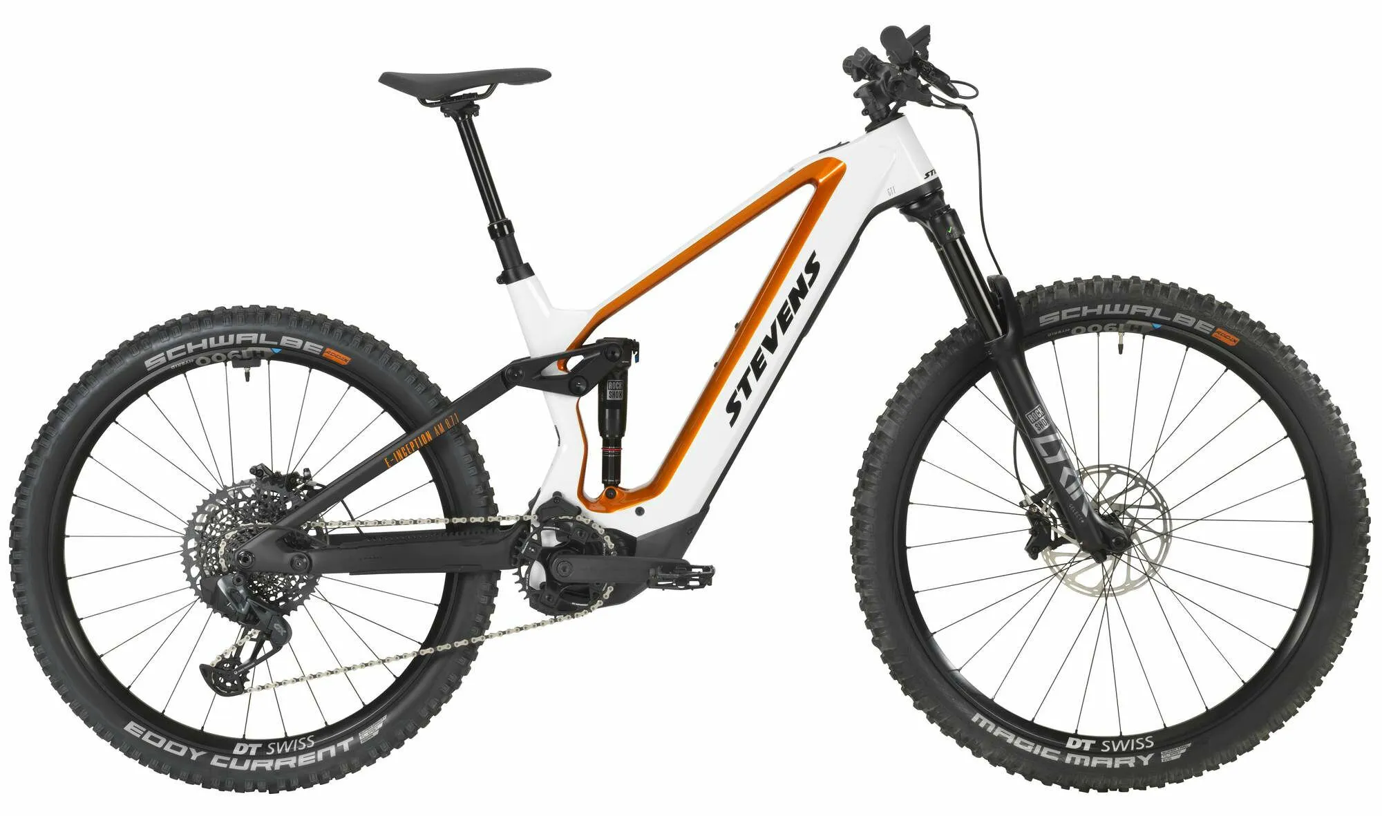 Stevens E-Inception AM 8.7.1 GTF Sunset Gold White 29"/27,5" 750 Wh Diamant Stevens E-Inception AM 8.7.1 GTF Sunset Gold White 29"/27,5" 750 Wh Diamant