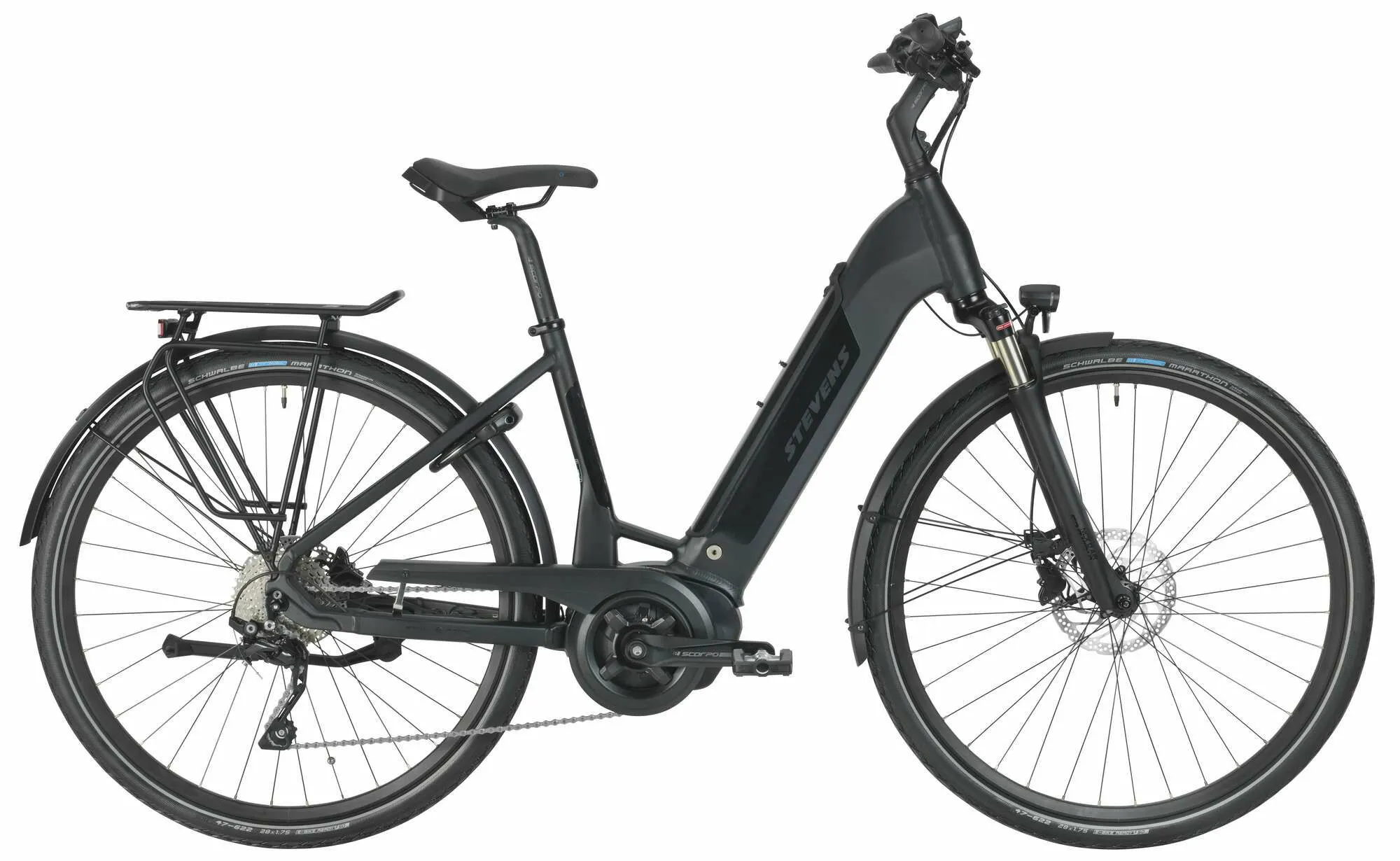 Stevens E-Lavena PT5 Forma Stealth Black 28" 500 Wh Wave, Hersteller-stealth black, 56cm