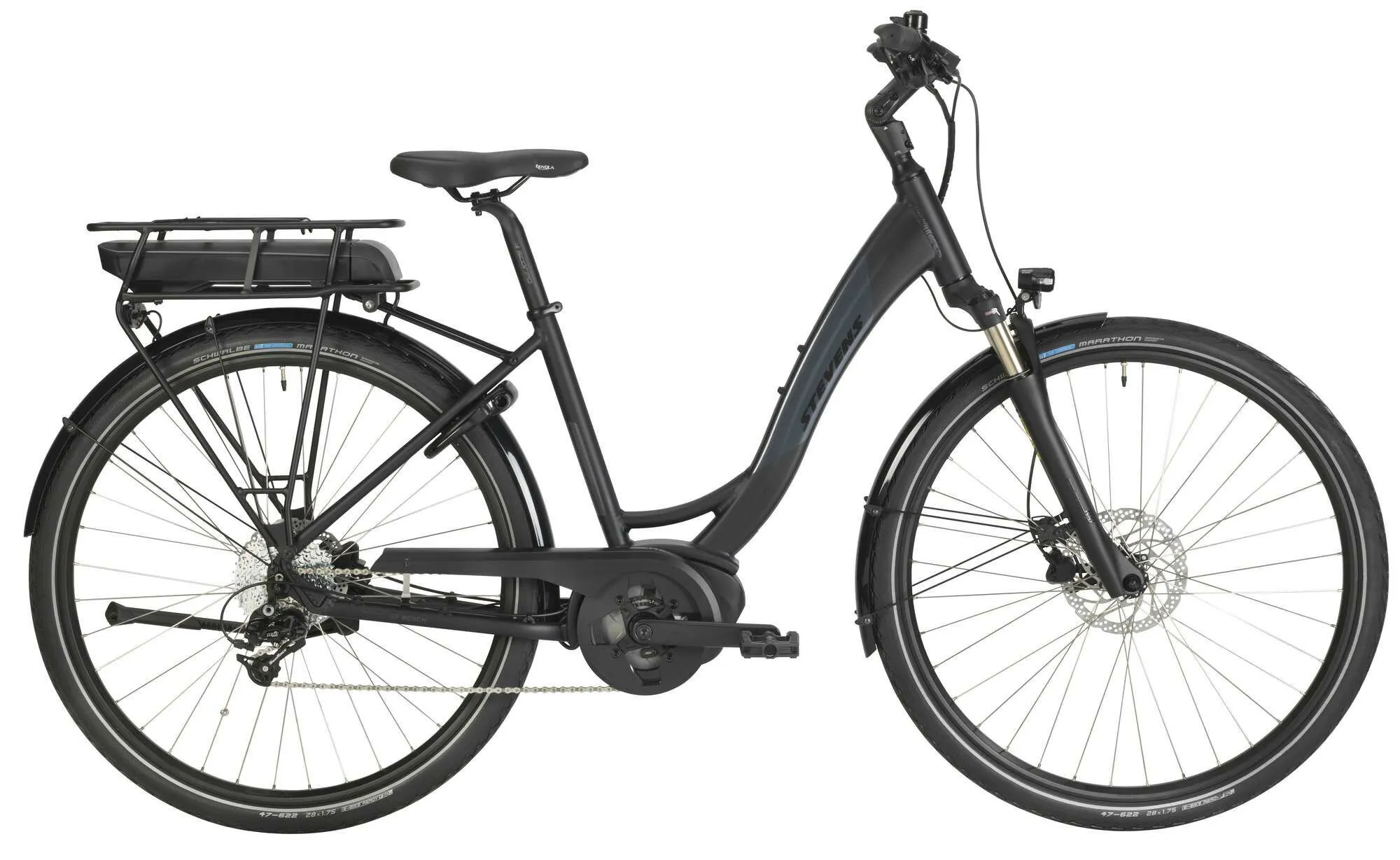 Stevens E-Molveno Forma Velvet Black 28" 400 Wh Wave, Hersteller-velvet black, 56cm Stevens E-Molveno Forma Velvet Black 28" 400 Wh Wave, Hersteller-velvet black, 56cm