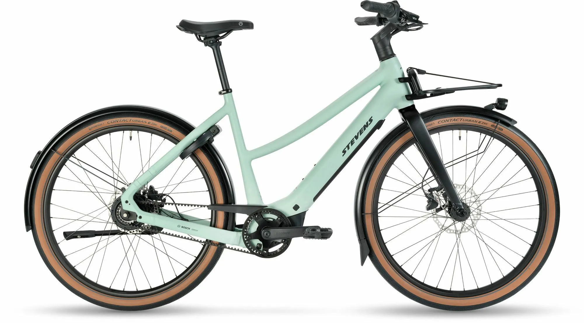 Stevens E-Simeto LT Sage Green 28" 400 Wh Trapez, Hersteller-sage green, S Stevens E-Simeto LT Sage Green 28" 400 Wh Trapez, Hersteller-sage green, S