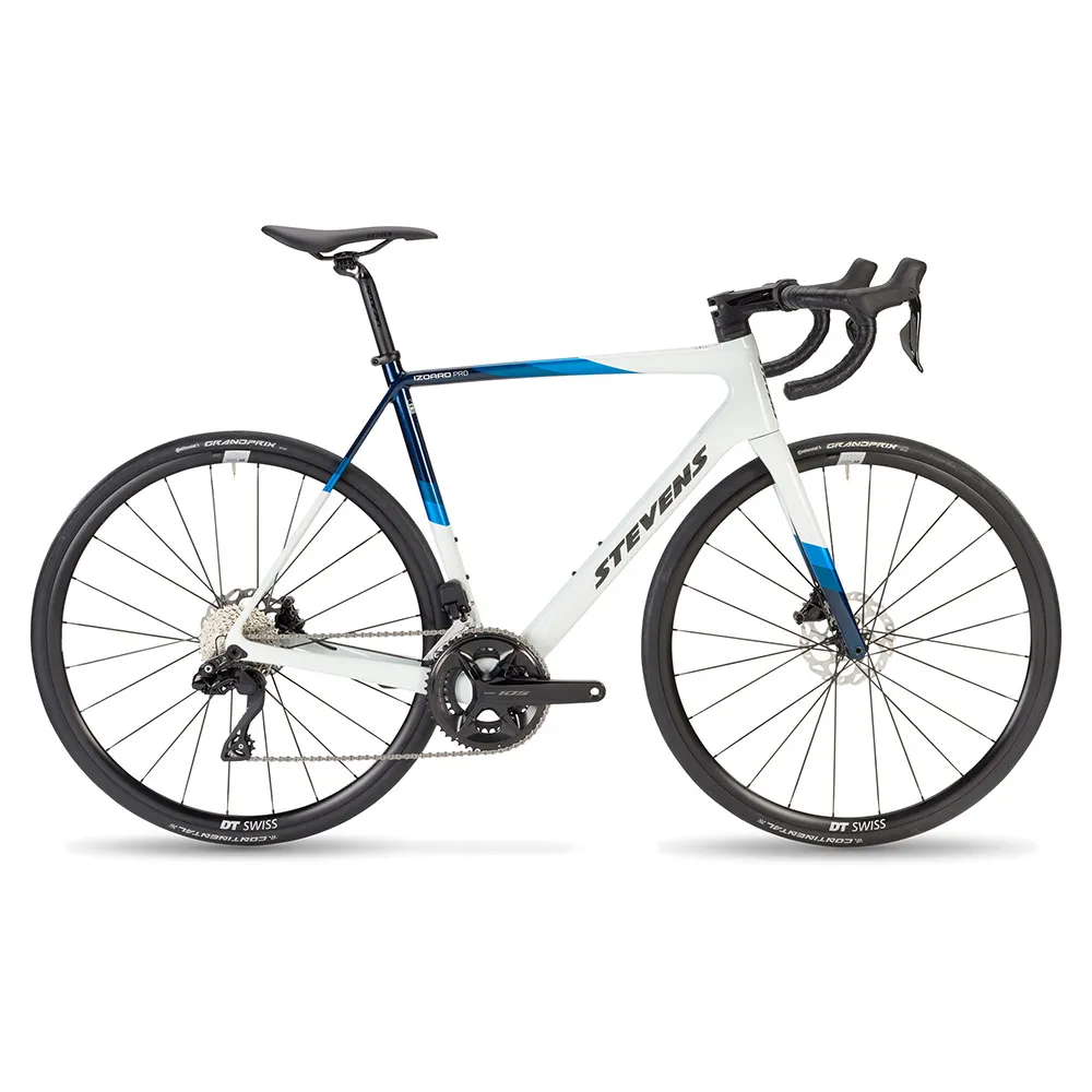 Stevens Izoard 105 Di2 2024 Rennrad, Carrera white / blue