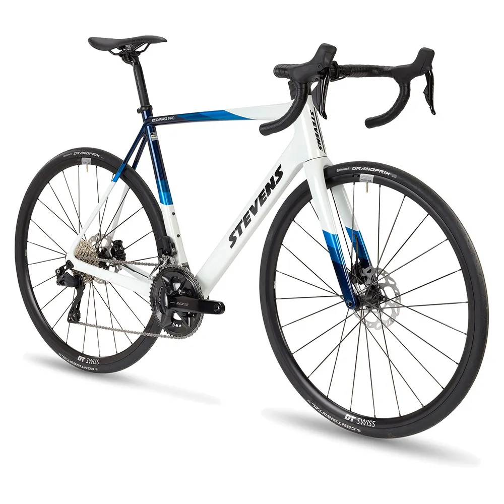 Stevens Izoard 105 Di2 2024 Rennrad, Carrera white / blue
