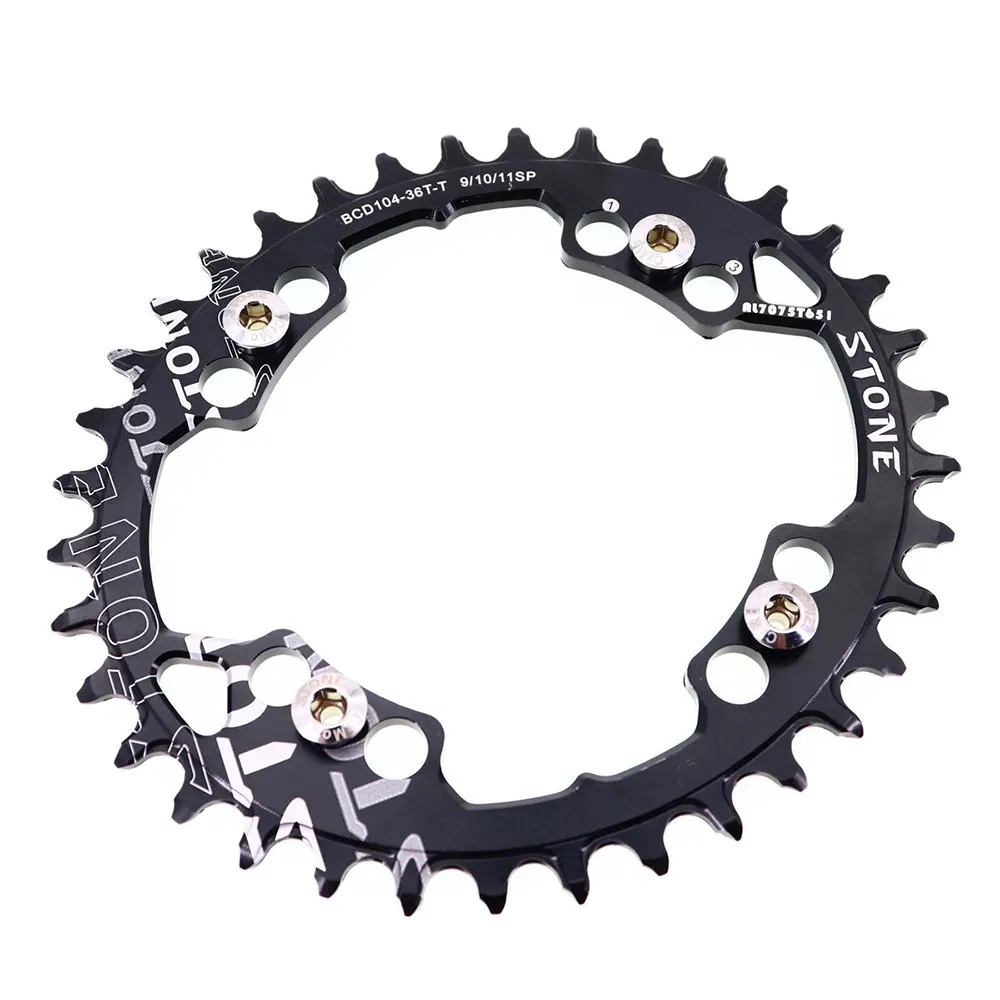 Stone 104 Bcd Ovales Kettenblatt, Black, 36t Stone 104 Bcd Ovales Kettenblatt, Black, 36t