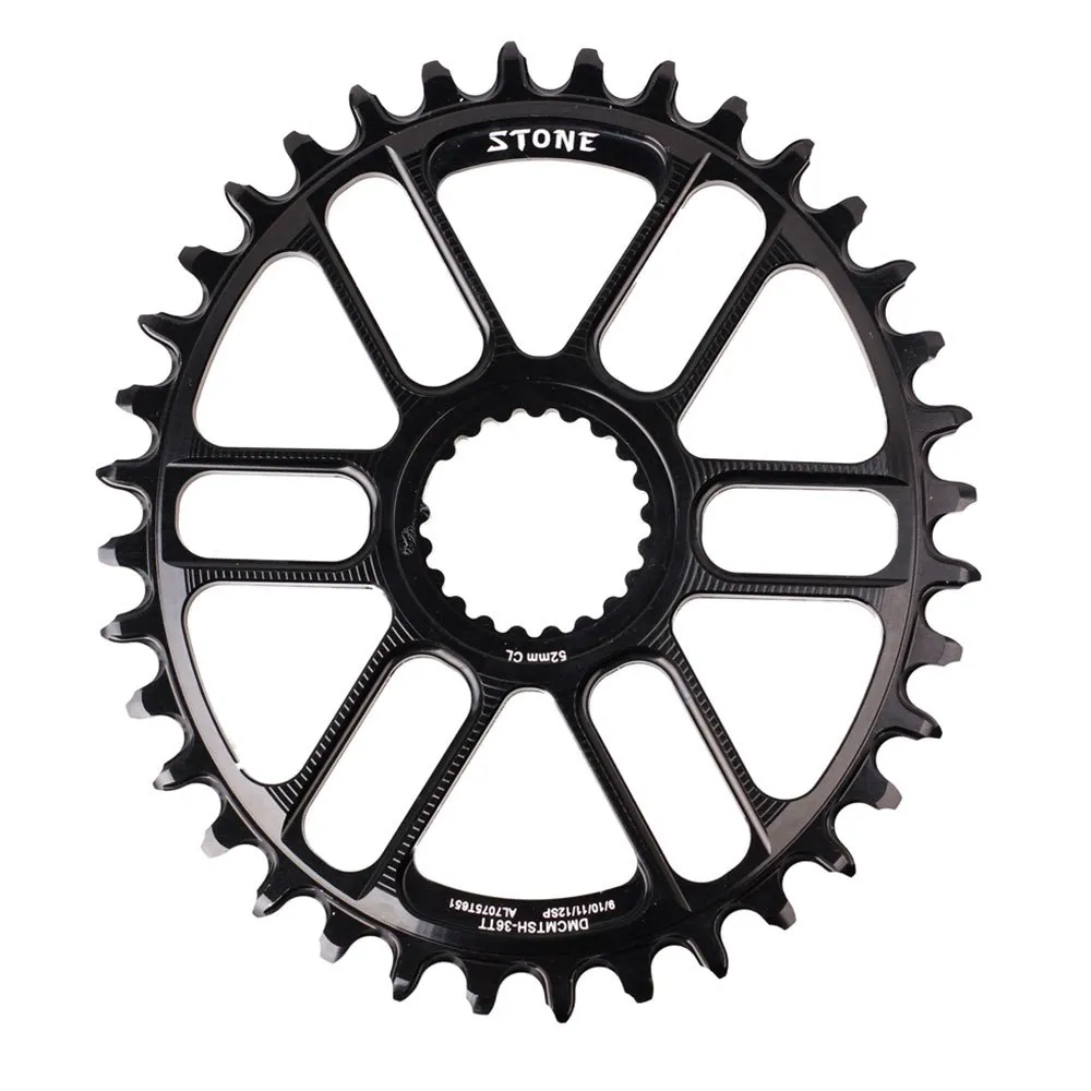 Stone Direct Mount Shimano Mtb Ovales Kettenblatt, Black, 34t Stone Direct Mount Shimano Mtb Ovales Kettenblatt, Black, 34t