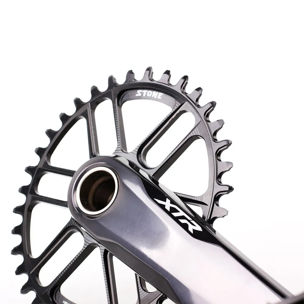 Stone Direct Mount Shimano Mtb Ovales Kettenblatt, Black, 34t Stone Direct Mount Shimano Mtb Ovales Kettenblatt, Black, 34t